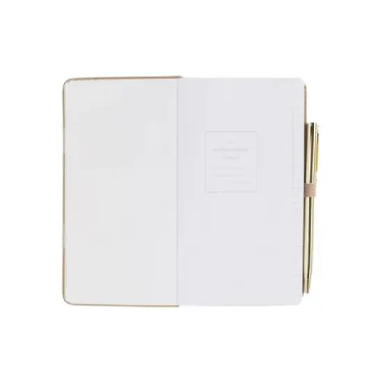 Fringe Studio Faux Leather  Weekly Planner & Pen Set 3.63" x 6.88" Beige Plans Stacked image {2}