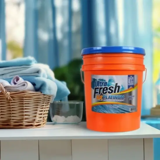 Ultra Fresh 5 Gal Liquid Laundry Detergent Washing Soap, 6X Platinum image {5}