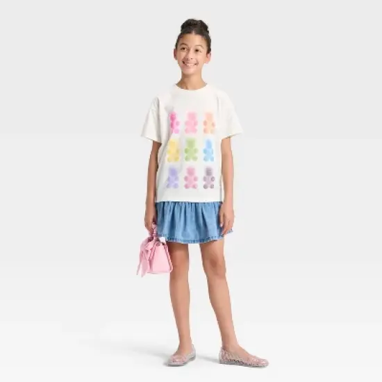 Girls' Short Sleeve Oversized Gummy Bears Graphic T-Shirt - Cat & Jack&trade; Cream image {2}