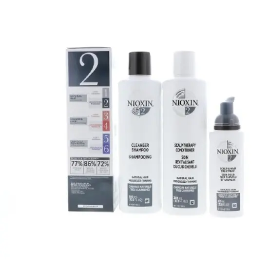 Nioxin System 2 Trio: Cleanser Shampoo 10.1 oz , Scalp Therapy Conditioner 10.1 oz , Scalp & Hair Treatment 3.38 oz image {7}