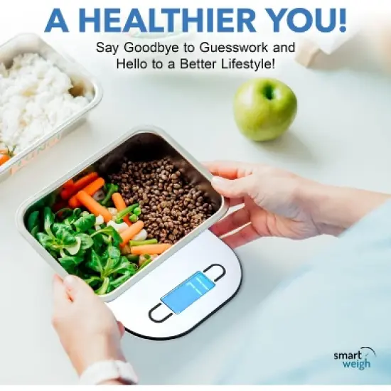 Smart Weigh Digital Kitchen Food Scale - Stainless Steel image {8}