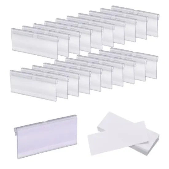 Unique Bargains Durable Removable PVC Clip-In Design Basket Label image {9}