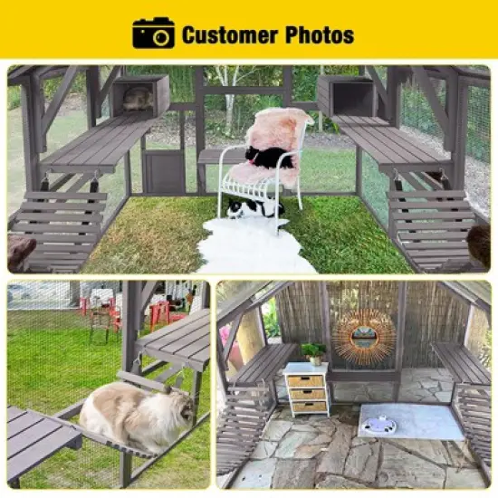 Aivituvin Extra Large Outdoor Cat Run, Cat Enclosure-AIR52 image {5}