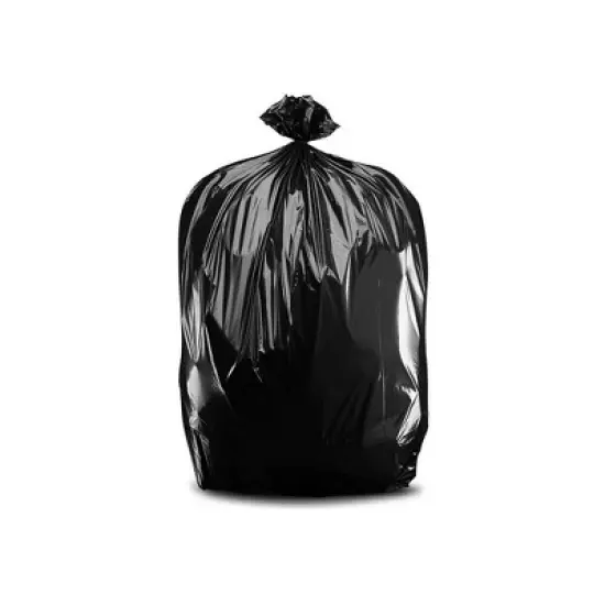 Plasticplace 7-10 Gallon Trash Bags, Black (500 Count) image {2}