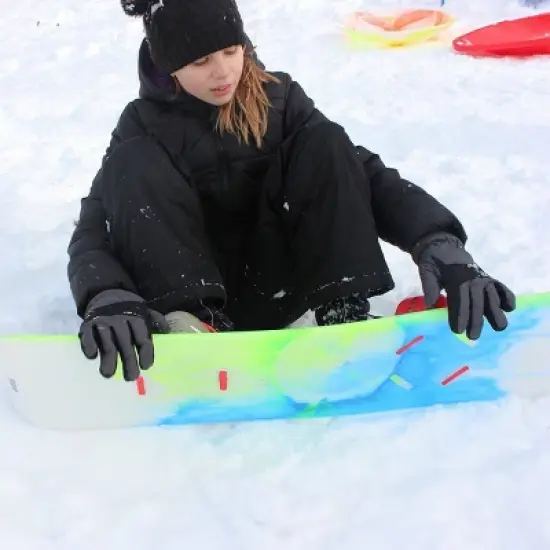 Emsco ESP 107 cm Day Glow Suprahero Snowboard Starter Board with Adjustable Wrap Bindings TieDye 40.5'' image {2}