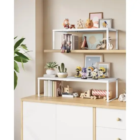 Kitchen Counter Shelf, Extendable Cupboard Organizer, Spice Radck, Metal, Space-Saving image {7}