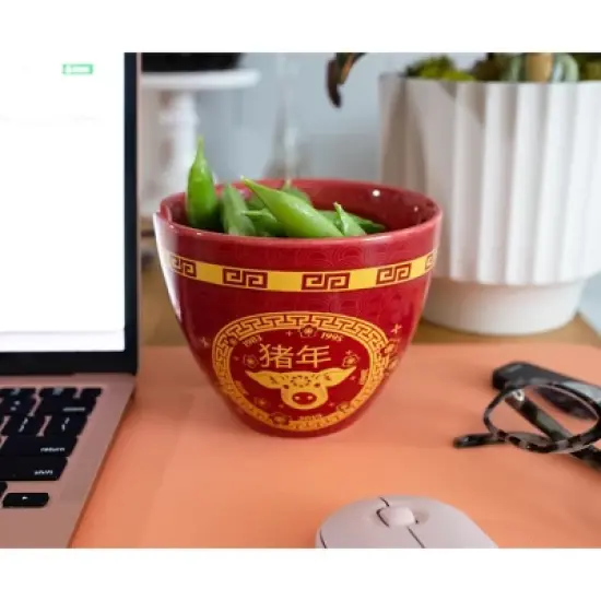 Boom Trenz Year Of The Pig Zodiac 16-Ounce Ramen Bowl and Chopstick Set image {5}