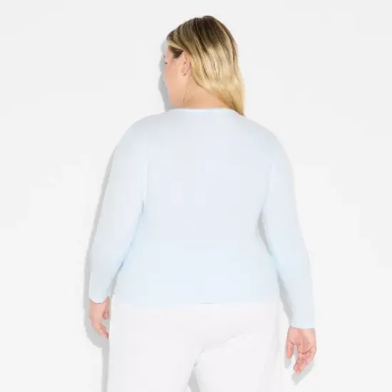 Women's Long Sleeve Roundneck Button-Down Shirt - Wild Fable&trade; image {2}