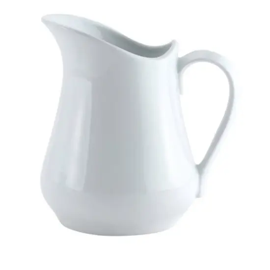 Harold Import HIC NT308 Porcelain Creamer Pitcher 32 Oz White image {3}