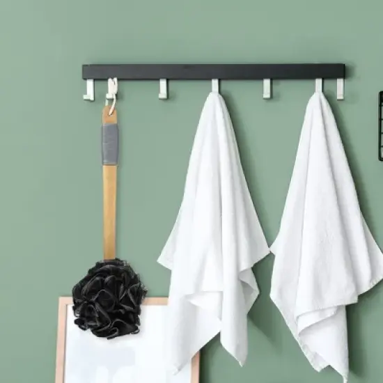 Unique Bargains Long Handle Bath Brush for Bathroom 17.32" Length Black 1 Pc image {4}