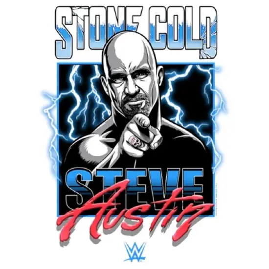 Girl's WWE Stone Cold Steve Austin Lightning T-Shirt image {1}