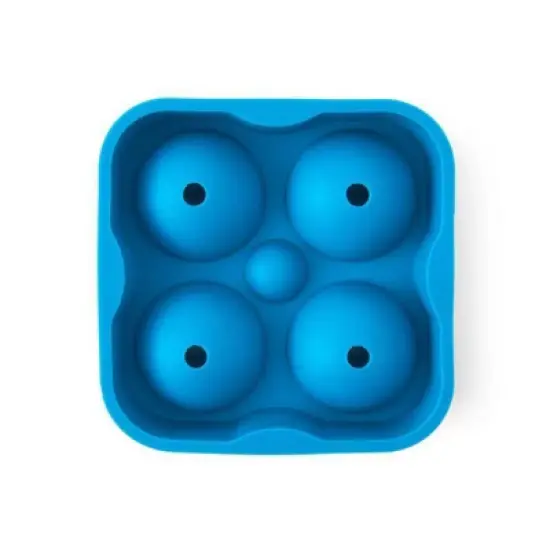 Houdini Ice Sphere Tray: Silicone Whiskey Ice Mold, Reusable  Dishwasher Safe, Turquoise Blue, 4 Cavities image {5}