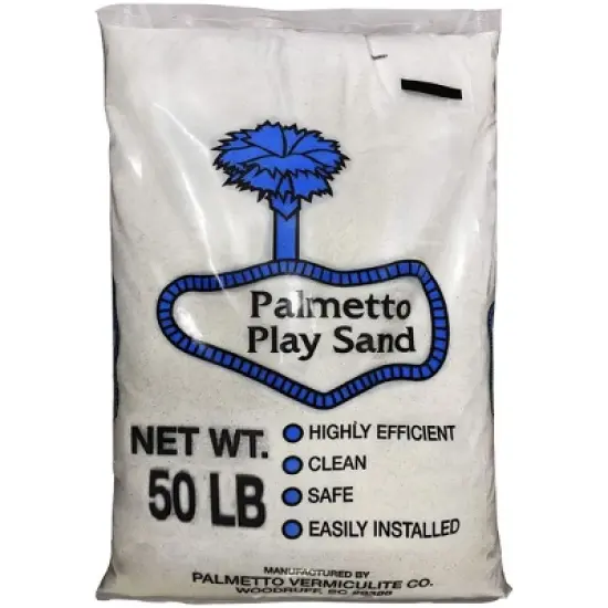Palmetto Natural Play Sand for Sand Box, Play Areas, Classrooms, and Sand Tables for Kids and Toddlers, 50 Pound, 18 Square Inches, Creme (2 Pack) image {1}