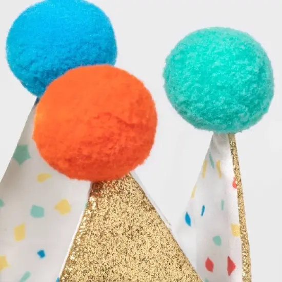 Birthday Crown Dog Hat - Gold - 6" - Boots & Barkley&trade; image {2}