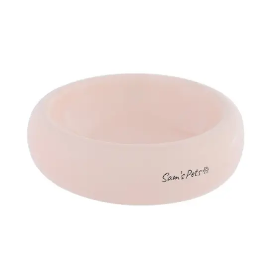 Sam's Pets Short Tulip Pet Bowl In Glossy Pink image {2}