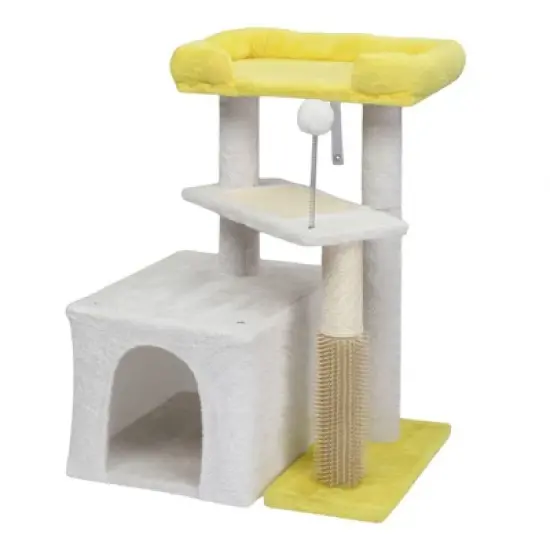 Karl Home 27.5 inch Green Multi-level Cat Tower with Cat Scratching Post and Pad image {8}