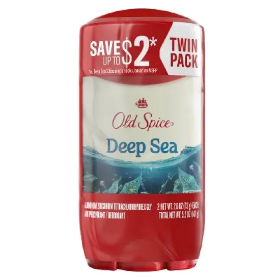 Old Spice Deep Sea Solid Antiperspirant & Deodorant for Men - Sea Mineral Scent - 2.6oz/2pk image {1}