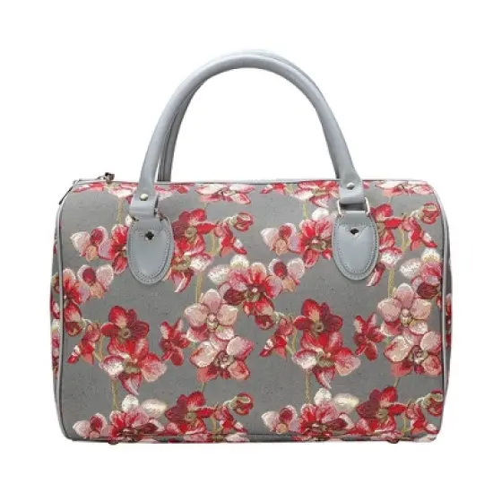 Signare USA Orchid Grey and Pink Travel Bag image {6}
