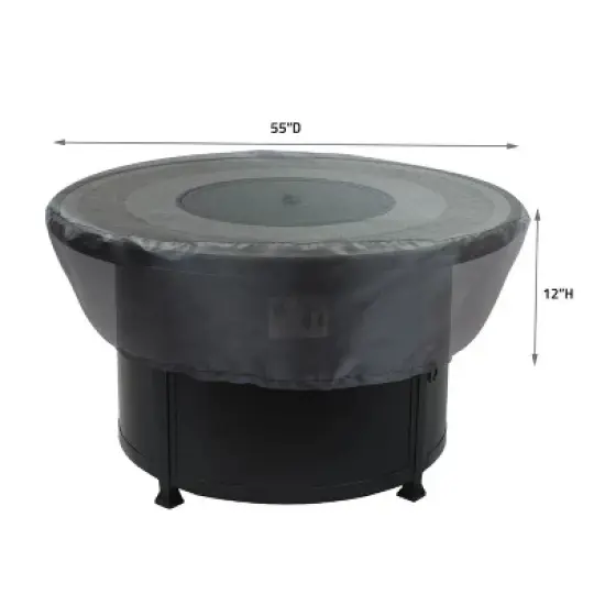 Summerset Shield Occasional Table Cover Ultimate Protection for Your Outdoor Furniture Square/Round 55" x 12" Mercury image {1}