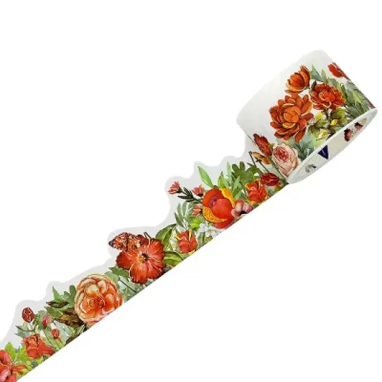 Wrapables Landscape Floral Metallic Gold Foil Washi Tape, 30mm x 3M image {19}