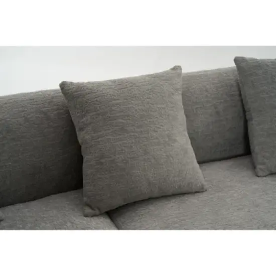 NicBex Couches for Living Room Modern Sectional Couch Chenille Upholstered 3-seater Sofa Couch Combining Chaise Longue image {3}