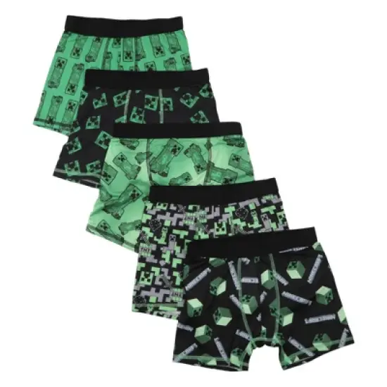 Minecraft Building Video Game 5pk Boys Boxer Briefs Set image {2}
