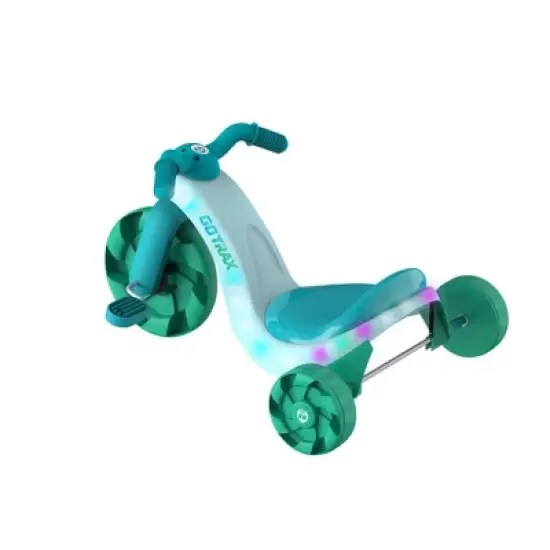 GOTRAX Light up 12" Kids' Standard Trikes - Teal Blue: Plastic Frame, 50lb Capacity image {3}