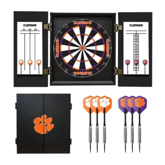 NCAA Clemson University Fan's Choice Dartboard Set image {8}