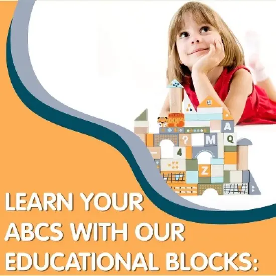 Leo & Friends Count & Spell Blocks Set for Toddlers/101 Pieces image {2}