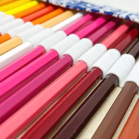 Wrapables Pencil Roll Organizer, Colored Pencil Wrap Pouch (72 slots), Horses & Maidens image {5}