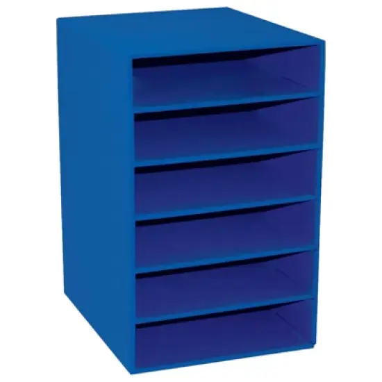 Classroom Keepers&reg; 6-Shelf Organizer, Blue, 17-3/4"H x 12"W x 13-1/2"D, 1 Organizer image {2}