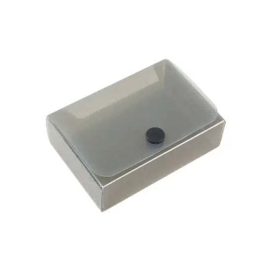 JAM Paper Large Business Card Holder Case 2 1/4 x 3 3/4 x 1 Smoke Gray 245232765 image {2}