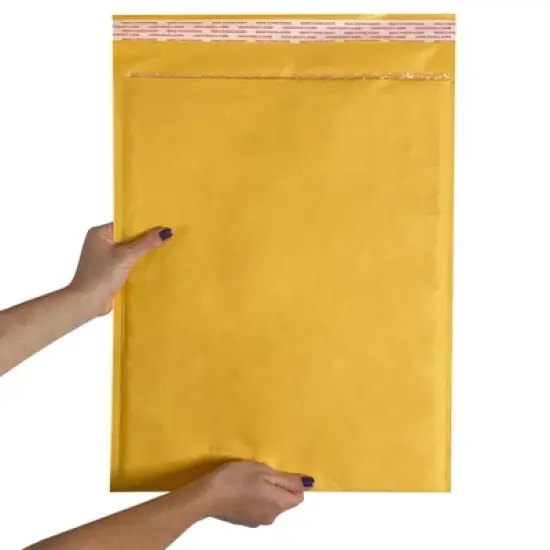 UOFFICE Pack of 400 Kraft Bubble Mailers 14.25" x 20" - #7 Self-Seal Padded Envelopes image {4}