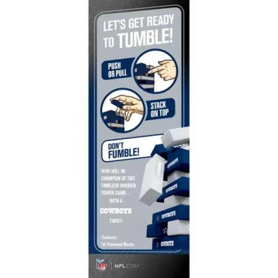 MasterPieces Real Wood Block Tumble Towers - NFL Dallas Cowboys image {3}