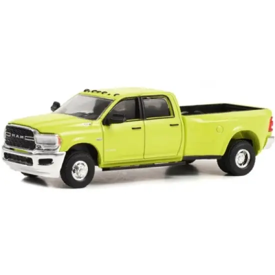 2019 Ram 3500 Big Horn Pickup Truck National Safety Yellow "Dually Drivers" Series 11 1/64 Diecast Model Car by Greenlight image {1}
