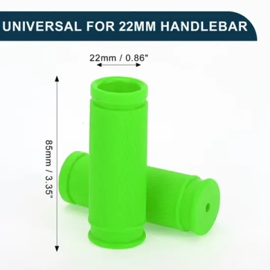 Unique Bargains Bike Handlebar Grips Covers 3.35" Length Green 1 Pair image {4}