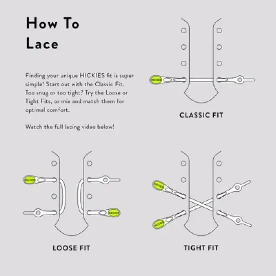 HICKIES 1.0 Original One Size Fits All Elastic No-Tie Shoelaces. image {1}