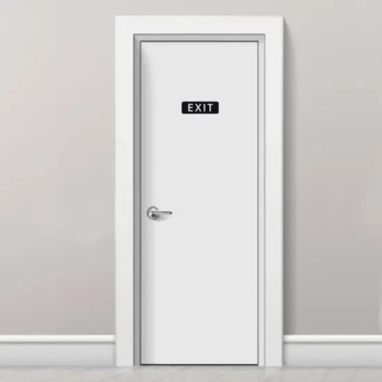 Unique Bargains Acrylic Self-Adhesive Decor Wall Business Self-Adhesive Exit Sign image {3}