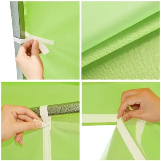 InstaHibit Universal Sidewall Zipper UV30+ Fits 10x10ft Canopy Picnic 1 Piece Green image {5}