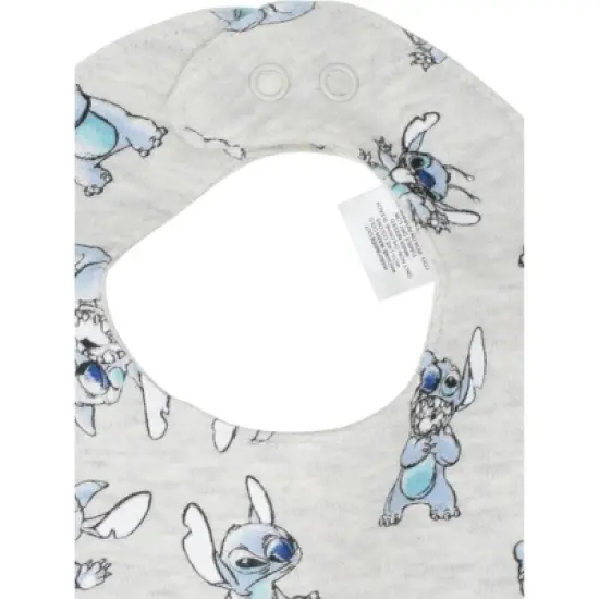 Disney One Size 3 Pack Bibs Blue and Grey image {6}