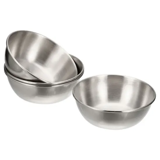 Unique Bargains Thick Stainless Steel Condiment Dishes for Kitchen Restaurant 3.2" Dia image {5}