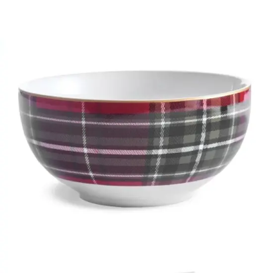 222 Fifth 12pc Wexford Dinnerware Set Red: Holiday & Christmas Dishes, Porcelain, Dishwasher & Microwave Safe image {3}