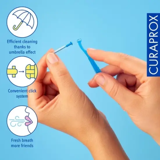 Curaprox CPS Perio Refill Blue, 4-Pack Interdental Brushes for Gentle Cleaning of Larger Gaps image {2}