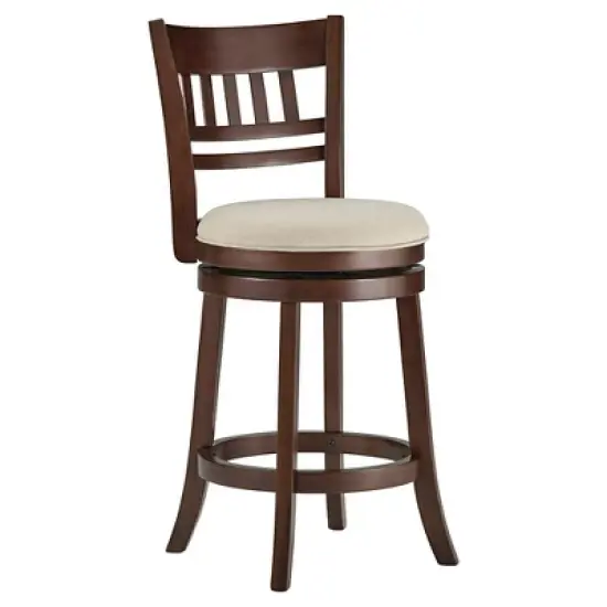 Wolcott Swivel 24" Counter Height Barstool - Charcoal Heather - Inspire Q image {6}