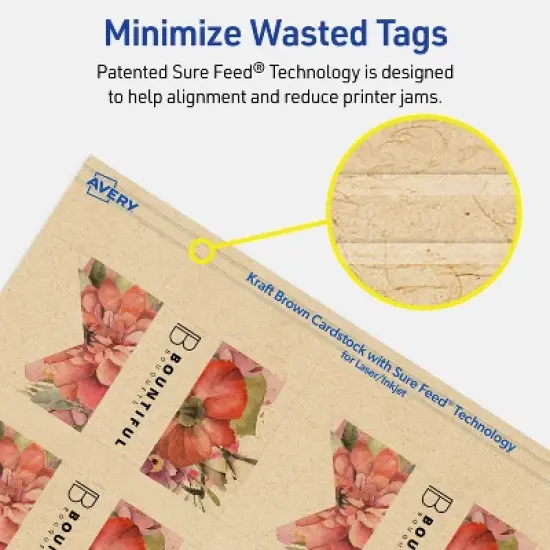 Avery Banner Flag Tags, 2" x 3-1/2", Kraft Brown, 80 Total image {6}