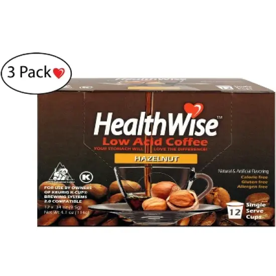 HealthWise Low Acid Hazelnut Keurig K-Cup Coffee Pods image {7}