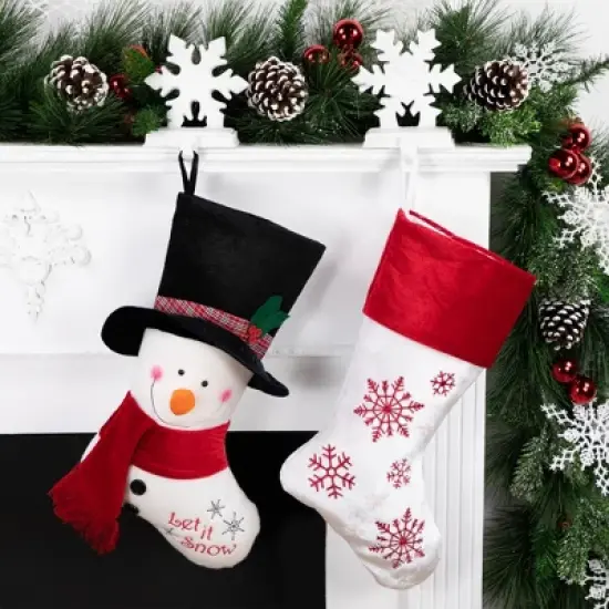 Northlight Embroidered "Let It Snow" Snowman Christmas Stocking - 19" image {1}
