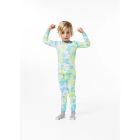 Sleep On It Infant/Toddler Boys Tie-Dye Snug Fit 2-Piece Pajama Sleep Set With Matching Socks image {3}
