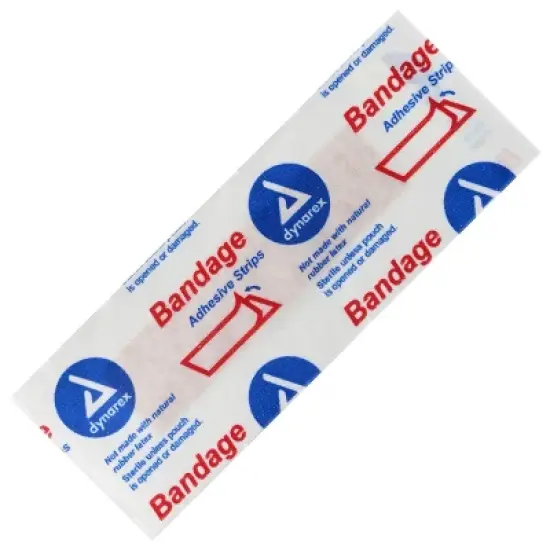Dynarex Sheer Plastic Bandage Junior 3/8" x 1.5", 100 Count image {1}