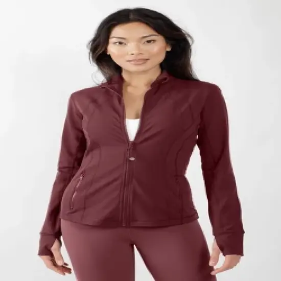 90 Degree By Reflex Womens Lightweight, Full Zip Running Track Jacket image {9}